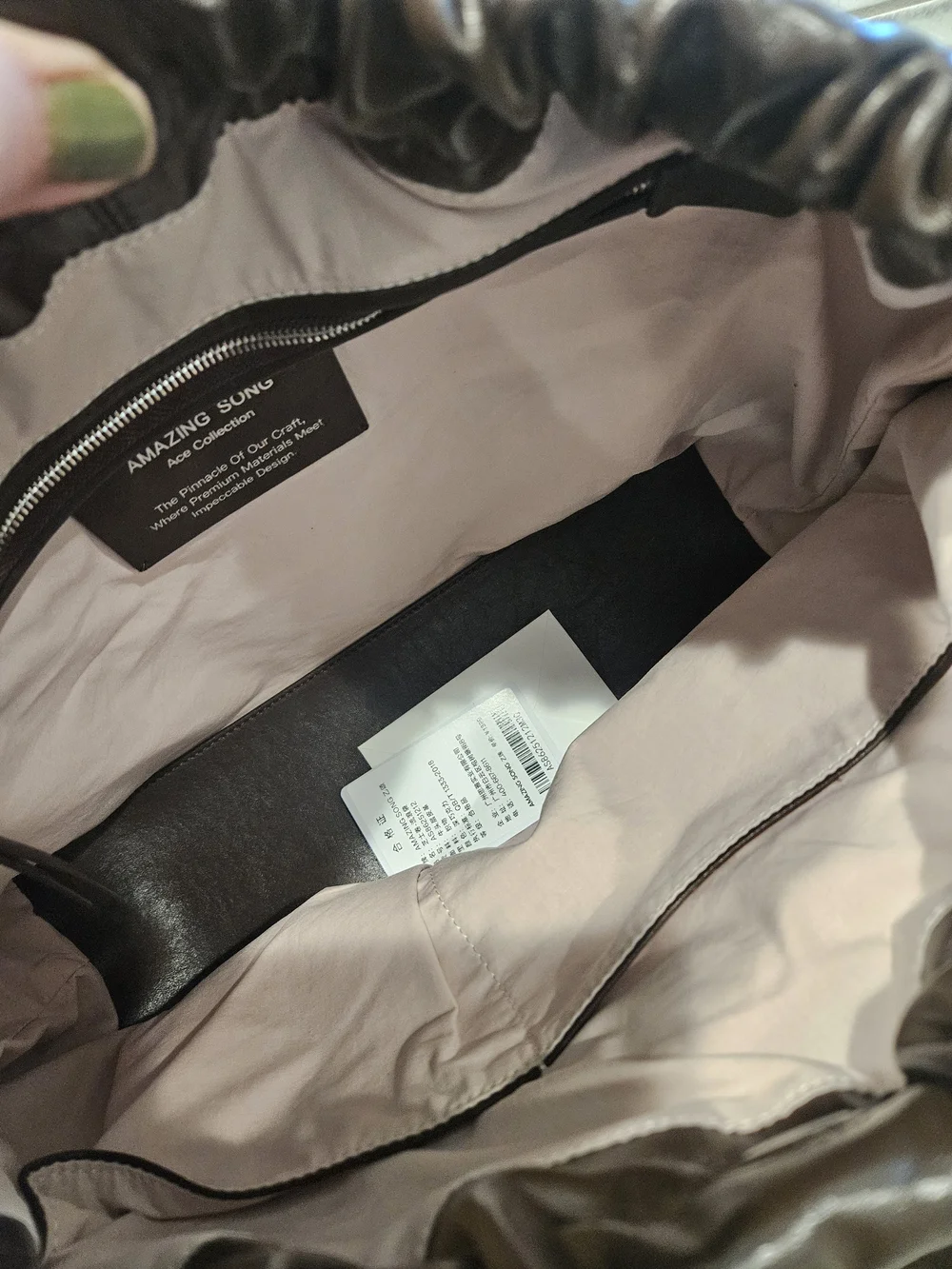 Brown Leather Hobo Bag with Front Zip Pocket